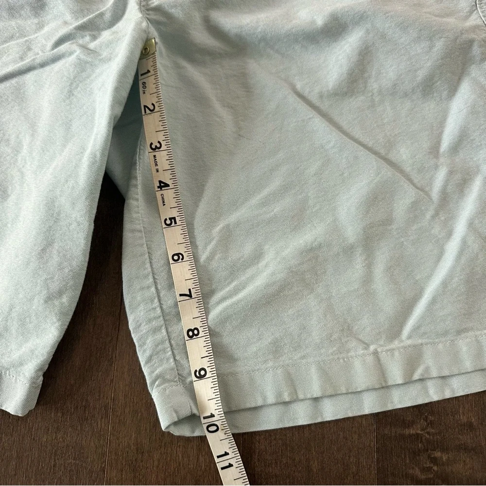 J. CREW Club Shorts Light Blue Chambray Cotton Chino Khaki Zip Fly 10.5